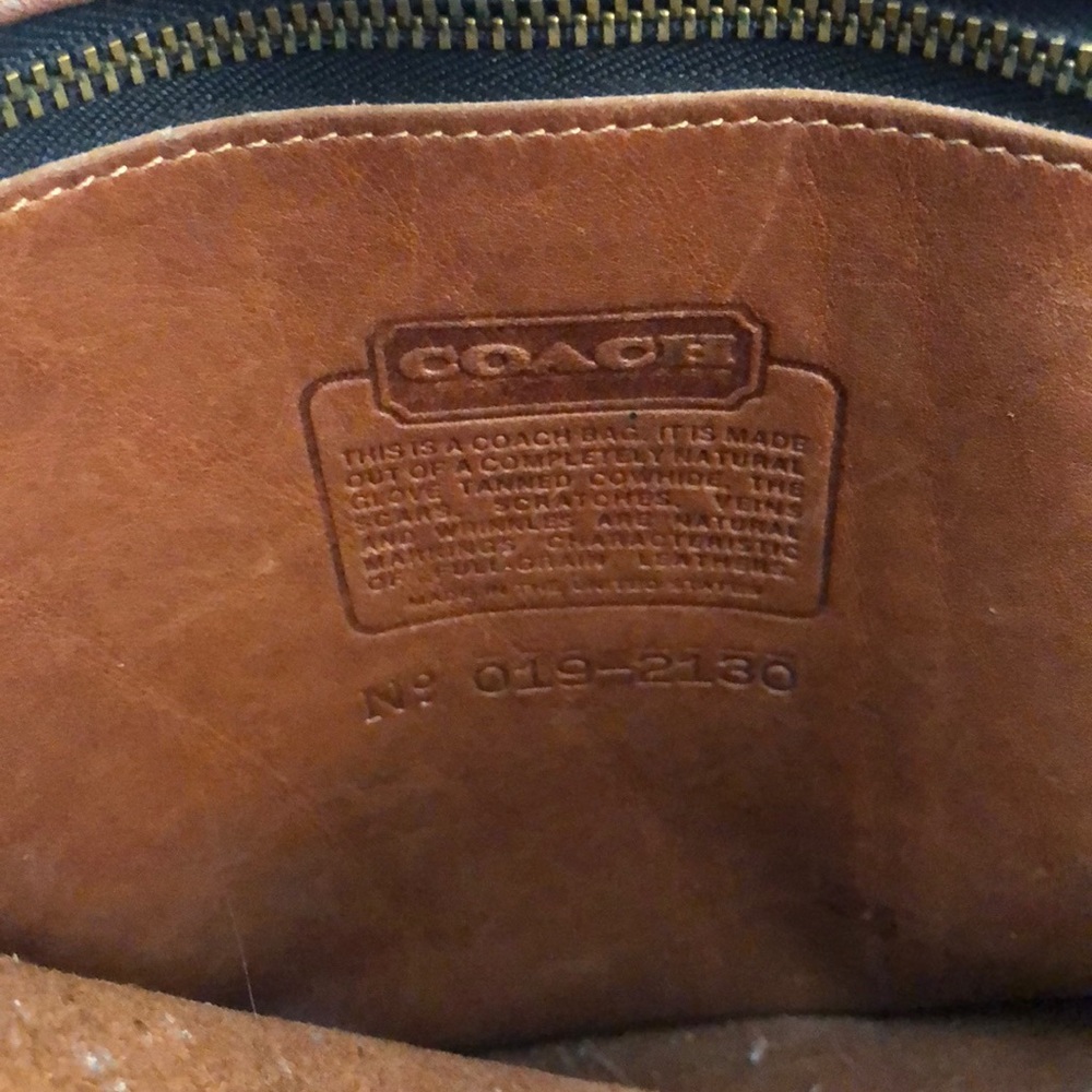 Vintage Brown Leather Coach Bag No 019-2130